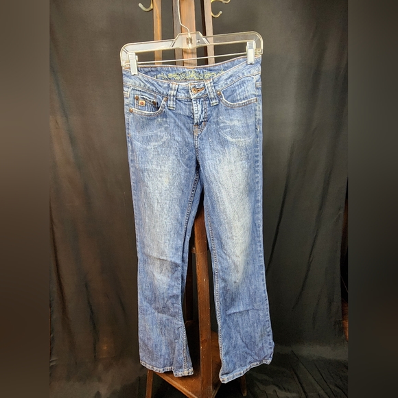 Paris Blues Denim - Midrise Flared Blue Jeans from Paris Blues